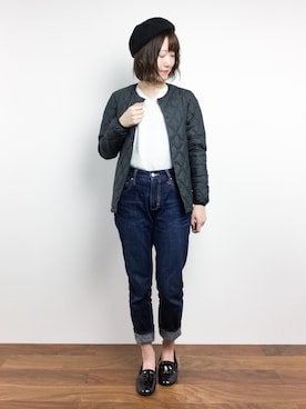 「SHIPS Days（シップスデイズ）のアイテム（ジャケット/アウター）」を使った、まるさん（レディース・161cm）の冬コーディネート