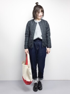 「Samansa Mos2（サマンサ モスモス）のアイテム（ジャケット/アウター）」を使った、まるさん（レディース・161cm）の冬コーディネート