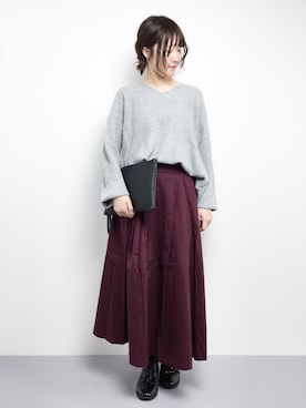 「Factor=（ファクターイコール）のアイテム（スカート）」を使った、まるさん（レディース・161cm）の冬コーディネート