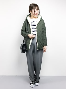 「夢展望（ユメテンボウ）のアイテム（その他アウター）」を使った、まるさん（レディース・161cm）の冬コーディネート
