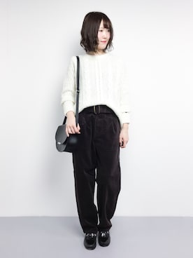 まるさん（レディース・161cm）の冬コーディネート