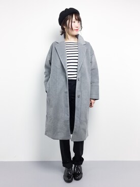 「Color（カラー）のアイテム（ジャケット/アウター）」を使った、まるさん（レディース・161cm）の冬コーディネート