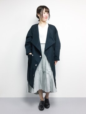 「mercibeaucoup,（メルシーボークー）のアイテム（ジャケット/アウター）」を使った、まるさん（レディース・161cm）の冬コーディネート