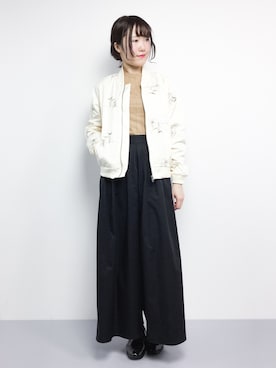 「SpRay（スプレイ）のアイテム（ブルゾン）」を使った、まるさん（レディース・161cm）の冬コーディネート