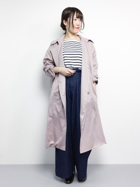 「SpRay（スプレイ）のアイテム（トレンチコート）」を使った、まるさん（レディース・161cm）の冬コーディネート