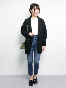 「VENCEEXCHANGE（ヴァンスエクスチェンジ）のアイテム（その他アウター）」を使った、まるさん（レディース・161cm）の冬コーディネート