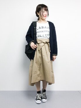 「coca（coca）（コカ）のアイテム（スウェット）」を使った、まるさん（レディース・161cm）の冬コーディネート