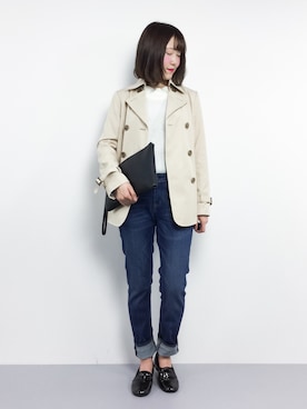 「PATTERN・fiona （パターンフィオナ）のアイテム（ジャケット/アウター）」を使った、まるさん（レディース・161cm）の春コーディネート