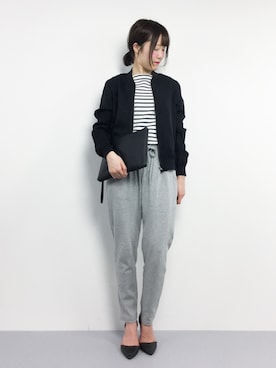 「NATURAL BEAUTY BASIC（ナチュラルビューティーベーシック）のアイテム（MA-1）」を使った、まるさん（レディース・161cm）の春コーディネート