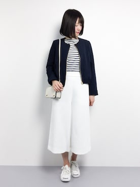 「CLEARIMPRESSION （クリアインプレッション）のアイテム（ジャケット/アウター）」を使った、まるさん（レディース・161cm）の春コーディネート