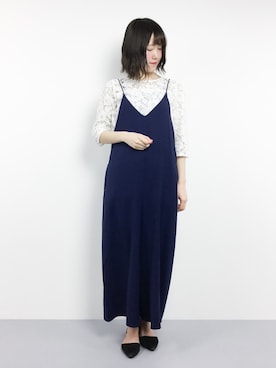 「LIMITLESS LUXURY（リミットレスラグジュアリー）のアイテム（つなぎ/オールインワン）」を使った、まるさん（レディース・161cm）の春コーディネート