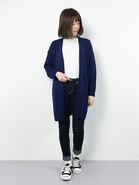 「STYLE DELI（スタイルデリ）のアイテム（その他アウター）」を使った、まるさん（レディース・161cm）の春コーディネート