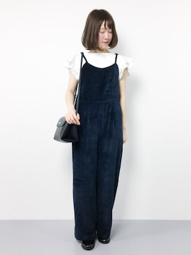 「titivate（ティティベイト）のアイテム（つなぎ/オールインワン）」を使った、まるさん（レディース・161cm）の春コーディネート