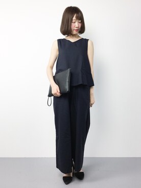 「titivate（ティティベイト）のアイテム（つなぎ/オールインワン）」を使った、まるさん（レディース・161cm）の春コーディネート