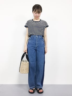 「SHIPS Days（シップスデイズ）のアイテム」を使った、まるさん（レディース・161cm）の夏コーディネート