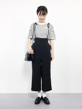「coca（coca）（コカ）のアイテム（つなぎ/オールインワン）」を使った、まるさん（レディース・161cm）の夏コーディネート