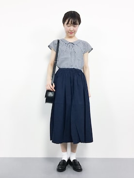 「Te chichi（テチチ）のアイテム」を使った、まるさん（レディース・161cm）の夏コーディネート