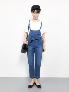 「and it_（アンドイット）のアイテム（オールインワン・サロペット）」を使った、まるさん（レディース・161cm）の夏コーディネート