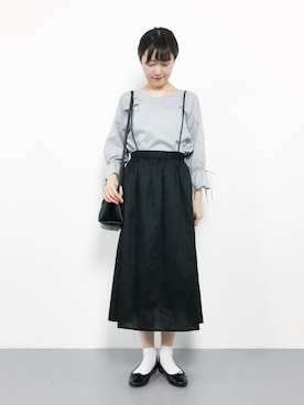 「chambre de charme（シャンブルドゥシャーム）のアイテム（スカート）」を使った、まるさん（レディース・161cm）の夏コーディネート