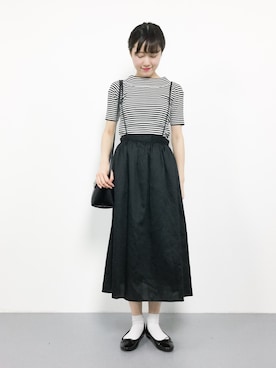 「chambre de charme（シャンブルドゥシャーム）のアイテム（スカート）」を使った、まるさん（レディース・161cm）の夏コーディネート