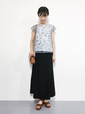 「Te chichi（テチチ）のアイテム」を使った、まるさん（レディース・161cm）の夏コーディネート