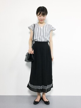 「Te chichi（テチチ）のアイテム」を使った、まるさん（レディース・161cm）の夏コーディネート