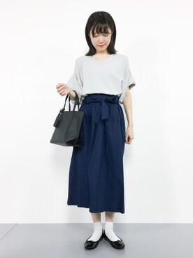 「スカンツ、キレイめ」｜まるさん（レディース・161cm）の夏コーディネート