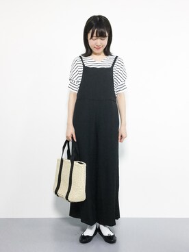 「INGNI（イング）のアイテム（オールインワン・サロペット）」を使った、まるさん（レディース・161cm）の夏コーディネート
