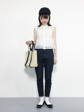 「BASE（ベース）のアイテム」を使った、まるさん（レディース・161cm）の夏コーディネート