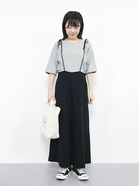 「coca（coca）（コカ）のアイテム（サロペット/オーバーオール）」を使った、まるさん（レディース・161cm）の秋コーディネート