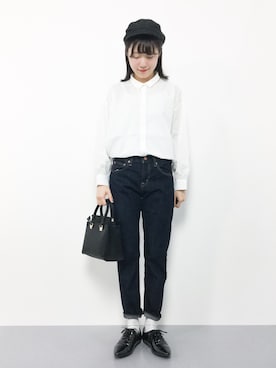 「AZUL ENCANTO（アズールエンカント）のアイテム（シャツ/ブラウス）」を使った、まるさん（レディース・161cm）の秋コーディネート