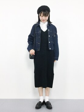 「rps（アールピーエス）のアイテム（デニムジャケット）」を使った、まるさん（レディース・161cm）の秋コーディネート