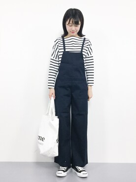 「cepo（セポ）のアイテム（オールインワン・サロペット）」を使った、まるさん（レディース・161cm）の秋コーディネート