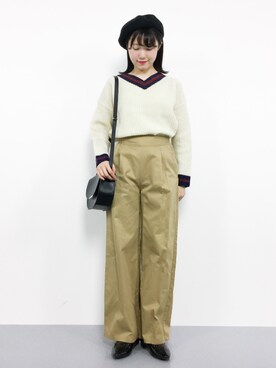 「PAR ICI（パーリッシィ）のアイテム（ニット/セーター）」を使った、まるさん（レディース・161cm）の秋コーディネート