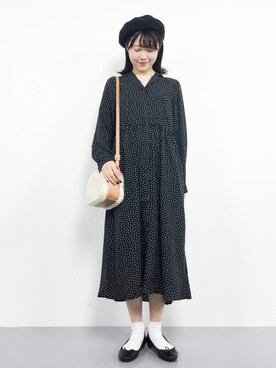 「179/WG（イチナナキュウダブルジー）のアイテム（シャツワンピース）」を使った、まるさん（レディース・161cm）の秋コーディネート