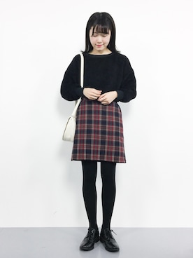 「タータンチェック」｜まるさん（レディース・161cm）の秋コーディネート