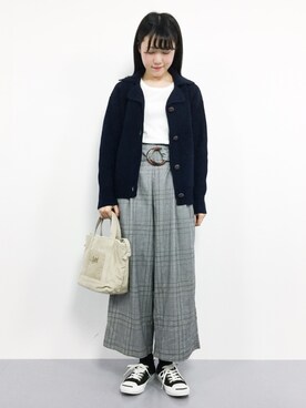 「STUDIOUS SELECT（ステュディオスセレクト）のアイテム」を使った、まるさん（レディース・161cm）の秋コーディネート