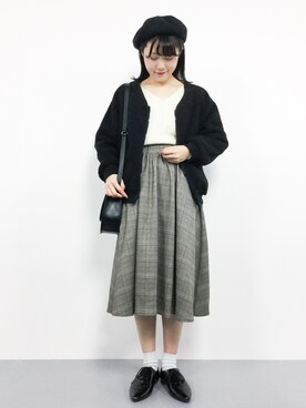「archives（アルシーヴ）のアイテム（ブルゾン）」を使った、まるさん（レディース・161cm）の秋コーディネート