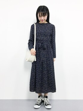 「My shawty（ﾏｲｼｬｳﾃｨｰ）のアイテム（ワンピース）」を使った、まるさん（レディース・161cm）の秋コーディネート