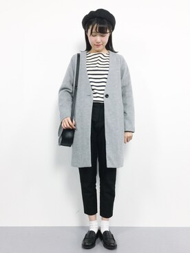 「reca（レカ）のアイテム（チェスターコート）」を使った、まるさん（レディース・161cm）の秋コーディネート