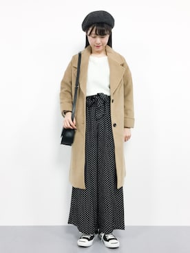 「titivate（ティティベイト）のアイテム（チェスターコート）」を使った、まるさん（レディース・161cm）の秋コーディネート