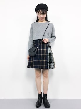 「TONE SELECT GOODS（トーンセレクトグッズ）のアイテム」を使った、まるさん（レディース・161cm）の秋コーディネート