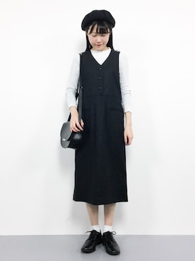 「PAR ICI」｜「アイテム（ハンチング/ベレー帽）」を使った、まるさん（レディース・161cm）の秋コーディネート