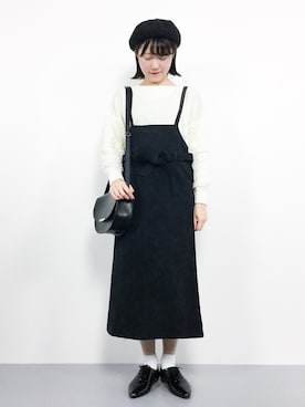 「coca（coca）（コカ）のアイテム（サロペット/オーバーオール）」を使った、まるさん（レディース・161cm）の秋コーディネート