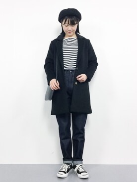 「archives（アルシーヴ）のアイテム（チェスターコート）」を使った、まるさん（レディース・161cm）の秋コーディネート