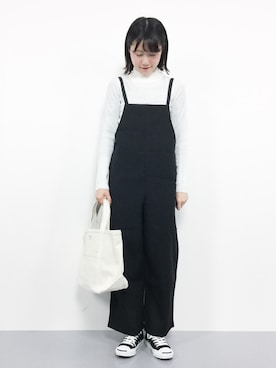 「coca（coca）（コカ）のアイテム（サロペット/オーバーオール）」を使った、まるさん（レディース・161cm）の秋コーディネート