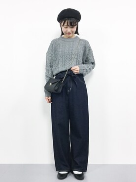 まるさん（レディース・161cm）の冬コーディネート