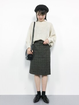 まるさん（レディース・161cm）の冬コーディネート