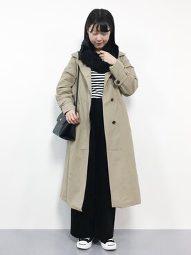 「Rodeo Crowns（ロデオクラウンズ）のアイテム（その他アウター）」を使った、まるさん（レディース・161cm）の冬コーディネート