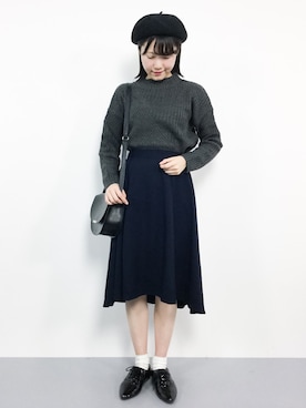 まるさん（レディース・161cm）の冬コーディネート